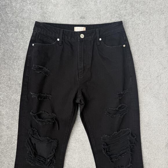 Altar'd State Jeans Womens 27 Ceros Distressed High Rise Straight Leg Ripped - Picture 2 of 11